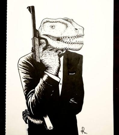 El inktober mesozoico de Rembrand Le Compte