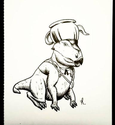 El inktober mesozoico de Rembrand Le Compte