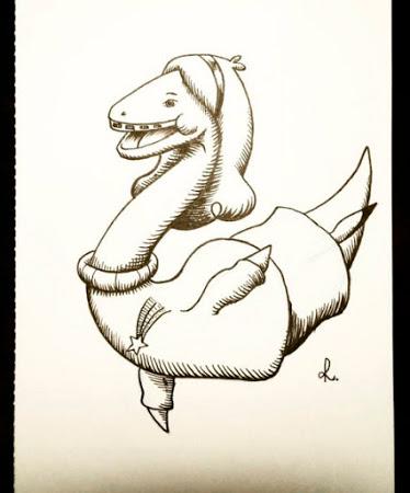 El inktober mesozoico de Rembrand Le Compte