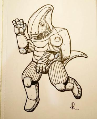 El inktober mesozoico de Rembrand Le Compte