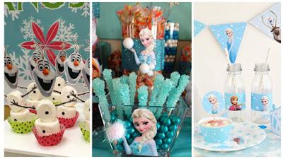 Imprimibles y manualidades para decorar un cumpleaños de frozen