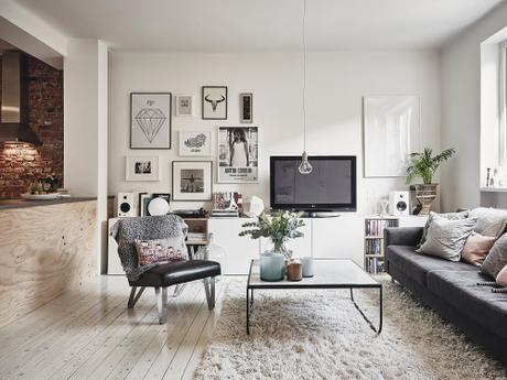 Diseño nórdico en este apartamento de Göteborg