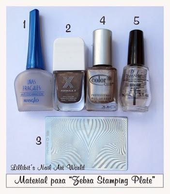 RETO COLORES 3 (Marrón): Zebra Stamping Plate de Yours Cosmetics