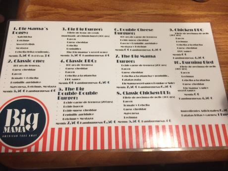 carta big mama big mama, hamburguesas valencia, restaurantes valencia, comer en valencia, cerveza turia