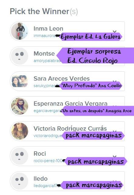 ♥ GANADORES SORTEO CONJUNTO ♥ ♥ GANADORES SORTEO CONJUNTO ♥