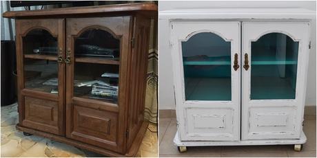 Para dos muebles de algarrobo: Blanco & Color III {Aguamarino}