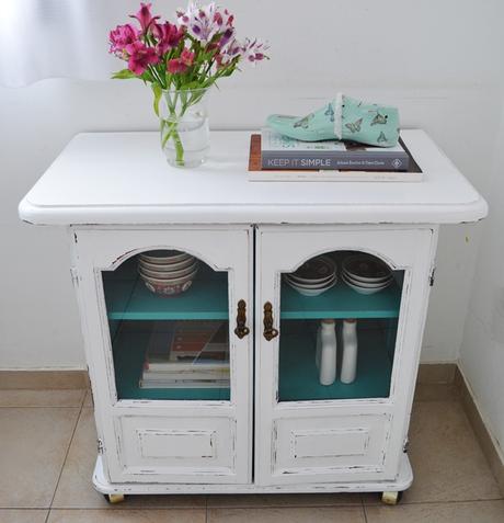 Para dos muebles de algarrobo: Blanco & Color III {Aguamarino}