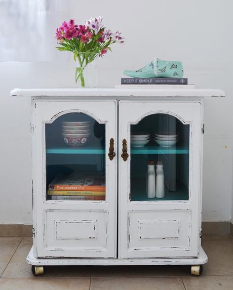 Para dos muebles de algarrobo: Blanco & Color III {Aguamarino}