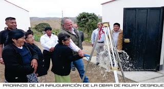 AGUA Y DESAGÜE YA ES UNA REALIDAD EN SAN JUAN DE IHUANCO…