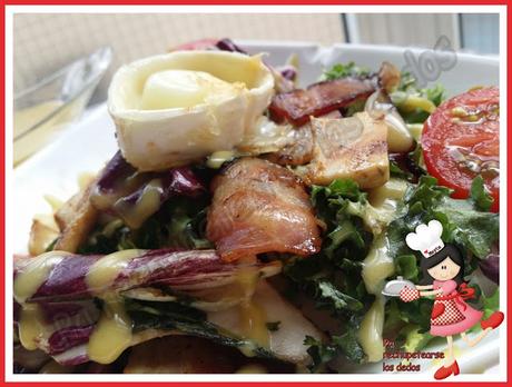 Ensalada con salsa de moztaza y miel (tradicional)