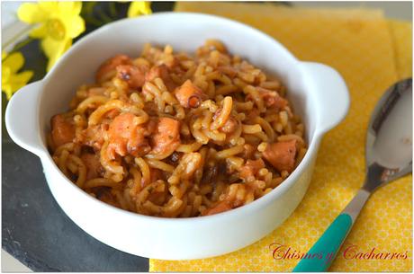 Fideuá de Pulpo Estofado