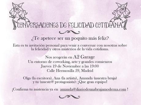 invitación conversaciones de felicidad