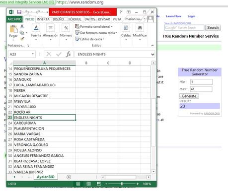 Ganadora del Sorteo AyelenBio
