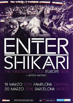 Enter Shikari en marzo de 2016 en Pamplona y Barcelona