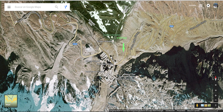 Mapa de la subida y cruce en moto del Paso del Stelvio o Stilfser Joch con nuestras GS 1200 Adventure y Tiger 1200 .