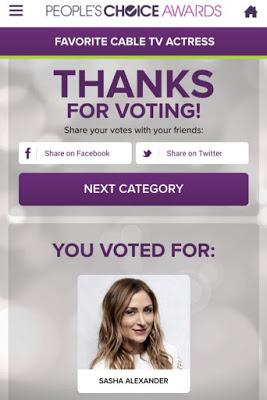 Sasha Alexander nominada a los People's Choice Awards 2016