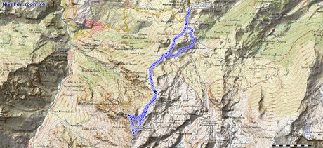 Mapa de la ruta Jito Escarandi, Cueto Tejao