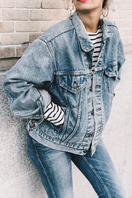 Double_Denim-Levis_Vintage-Skinny_Jeans-Striped_Top-See_By_Chloe_Bag-Chanel_Shoes-Outfit-Collage_Vintage-Street_Style-8