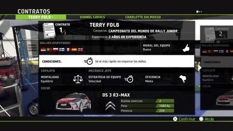 Análisis WRC5 Cada equipo nos pedirá que cumplamos determinados objetivos