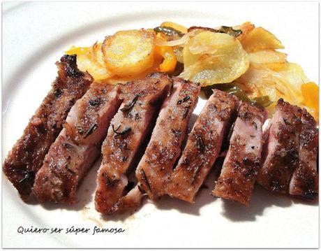 Secreto de cerdo a la brasa