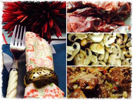 Carne guisada con champiñones Carne guisada con champiñones elaboración_Fotor