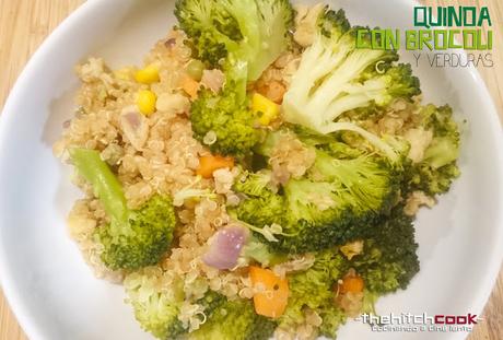 QUINOA CON BROCOLI Y VERDURAS (Cenas saludables)