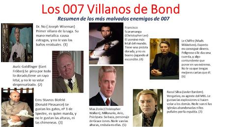 Los 007 Villanos más malvados de Bond