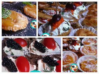 Surtido de canapés para navidad