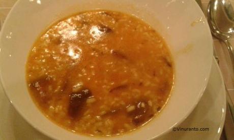 Arroz con níscalos.