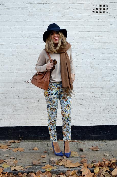 Flower print pants