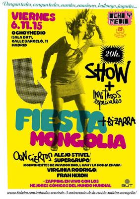 Fiesta aniversario de Mongolia con Alejo Stivel, Francisco Nixon, Virginia Rodrigo, Supergrupo...