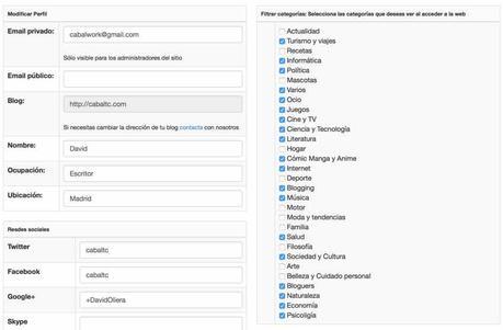 Bloguers.net categorias