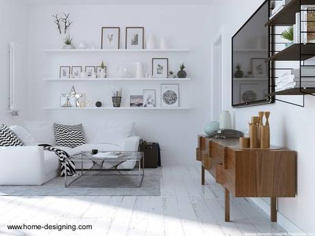 Diseños de interiores y decoraciones de interior.