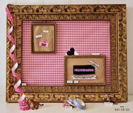 diy, marco dorado, felicitacion, moodboard