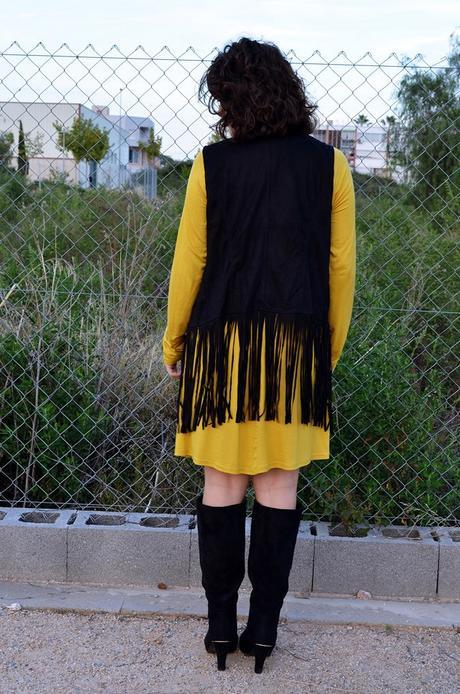 Mustard & Fringed vest (8)