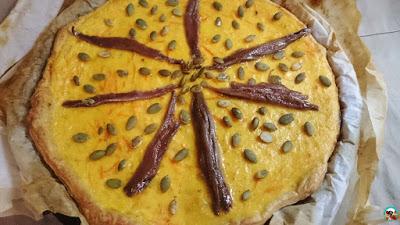 Tarta de hojaldre con calabaza