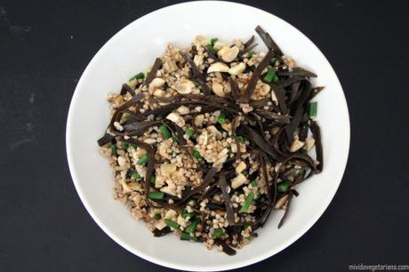 Algas y trigo sarraceno