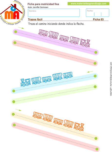 Grafomotricidad: Trazos fácil 03