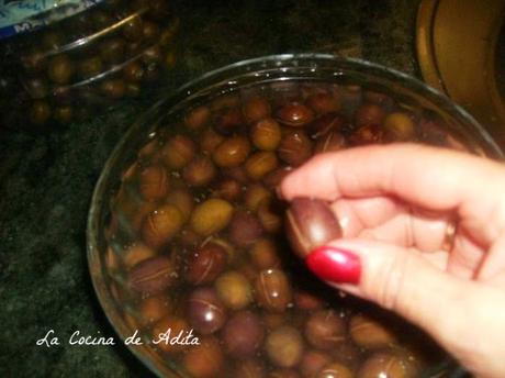 Aceitunas  aliñadas caseras