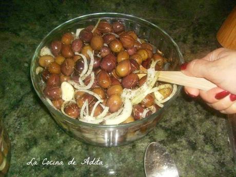 Aceitunas  aliñadas caseras