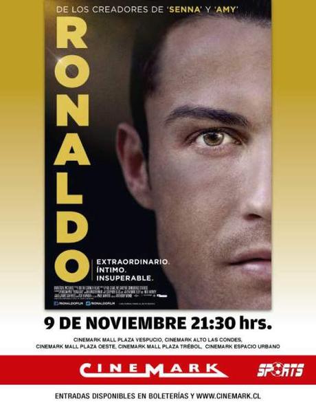 Este lunes 9 Noviembre se estrena en 5 complejos de @CinemarkChile, documental #Ronaldo