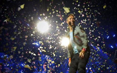 Chris Martin, cantante de Coldplay, durante el concierto que ofrecieron en 2012 en Madrid.