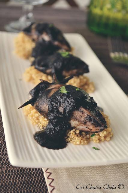 Chipirones rellenos con quinoa