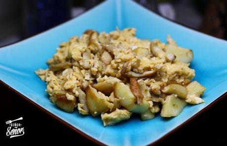 Revuelto de boletus edulis