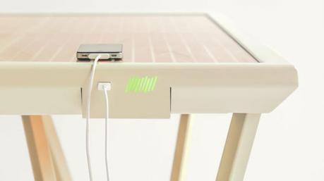 ENERGIA SOLAR : Mesa para cargar tu celular .