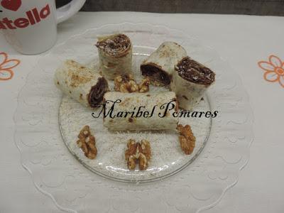 Wraps de nutella y coco.