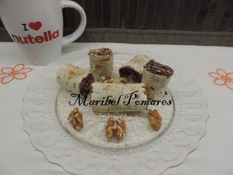 Wraps de nutella y coco.