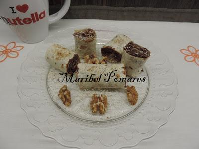Wraps de nutella y coco.