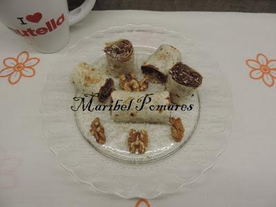 Wraps de nutella y coco.