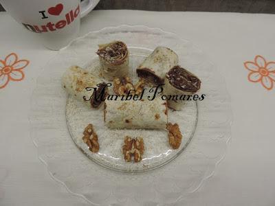Wraps de nutella y coco.